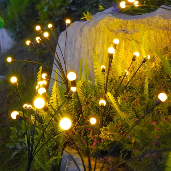 8-Head Solar Firefly Lights LED
