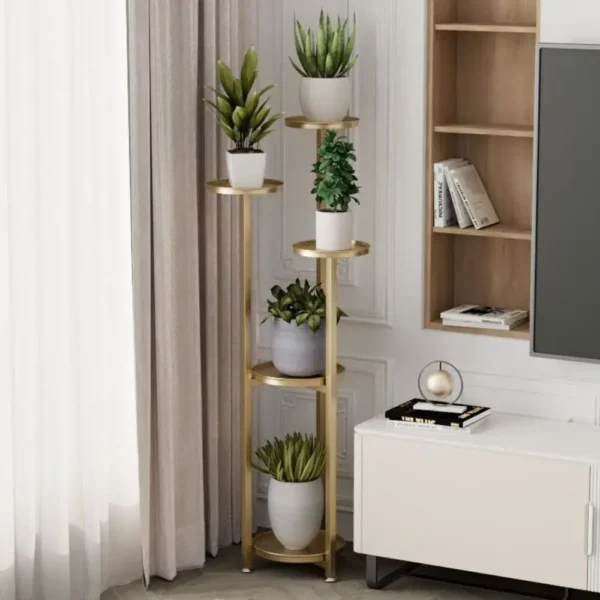 Multi-Tiered Metal Plant Stand Indoor